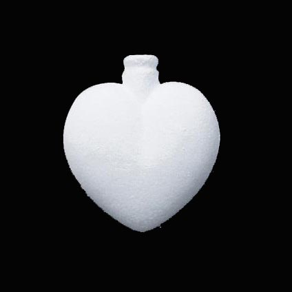 6.5CM POLYSTYRENE HANGING HEART PK10