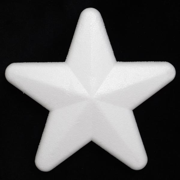 10CM POLYSTYRENE SNOWFLAKE PK5