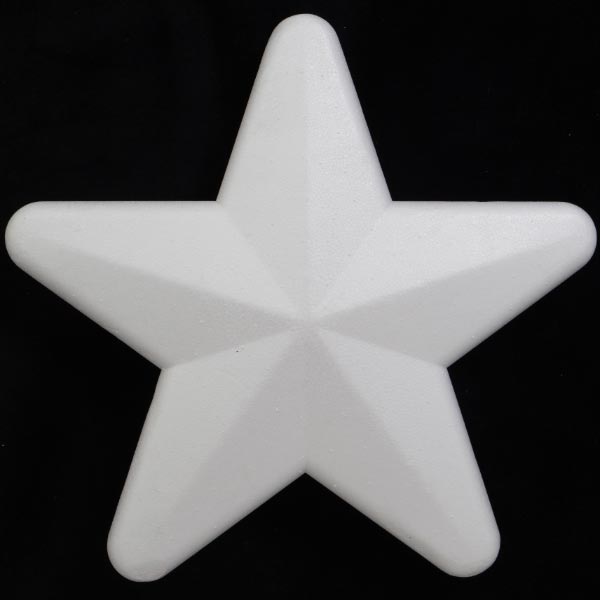 20CM POLYSTYRENE SNOWFLAKE PK5