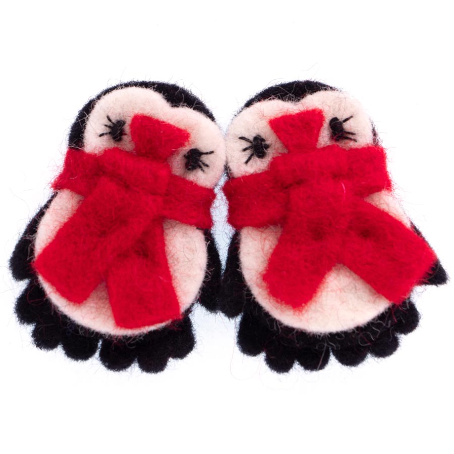 FELT XMAS PENGUINS 4.5CM X 5.5CM PK OF 2