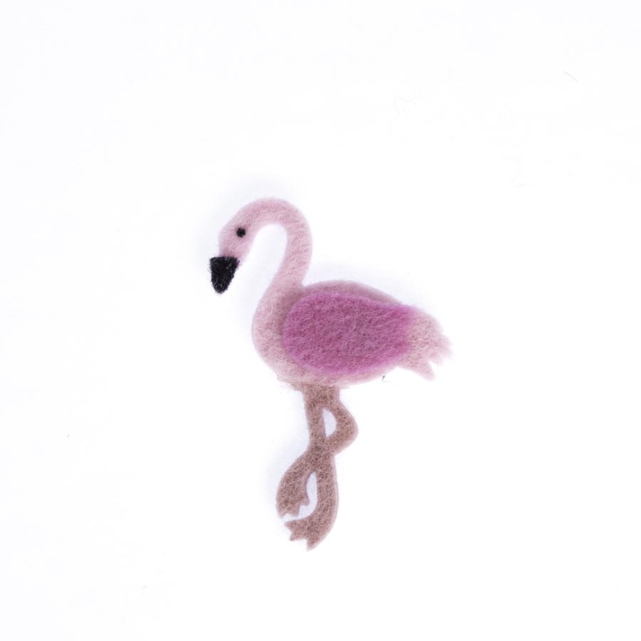 FELT FLAMINGO 7CM X5CM 1PIECE