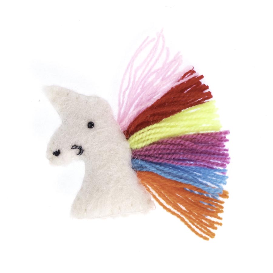 FELT UNICORN HEAD  4CM X 3CM 1PIECE