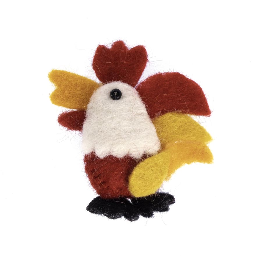 FELT COCKEREL 7CM 1 PIECE