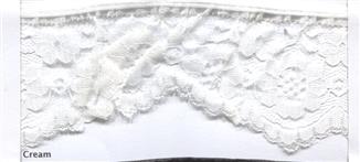 60mm Frilled Nylon Lace 25m IVORY