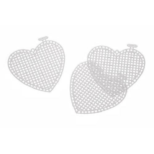 3" PLASTIC CANVAS HEARTS (10PCS)