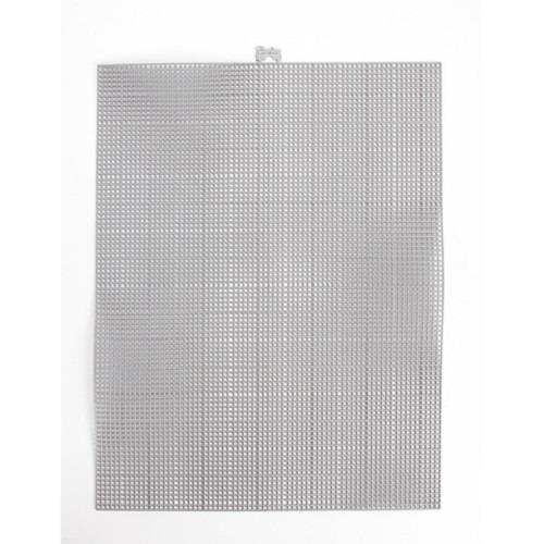 10.5X13.75" 7MESH PLASTIC CANVAS SILVER -