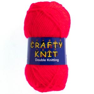 CRAFTY KNIT DK 20X25G (500G) 409 Neon Pink