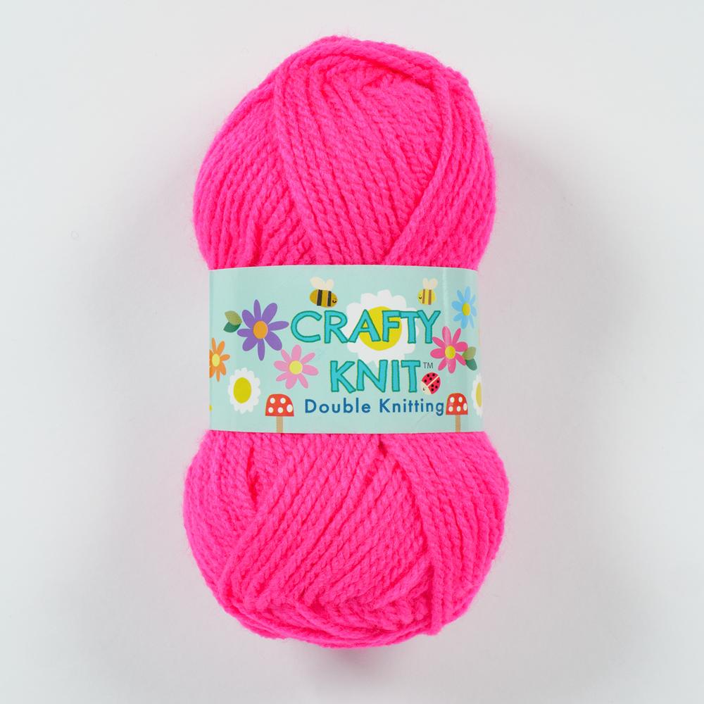 CRAFTY KNIT DK 20X25G (500G) 419 Shocking Pink