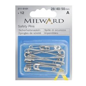 SAFETY PINS STEEL ASSTD 12PCS 2116101