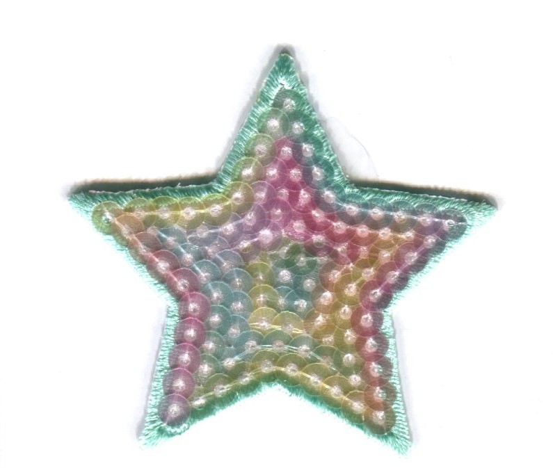 MOTIF PASTEL SEQUIN STAR 1128