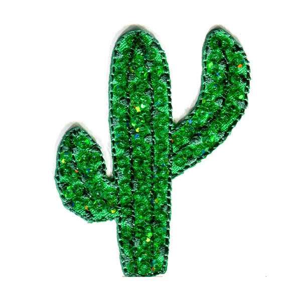 MOTIF GREEN SEQUIN CACTUS 2064