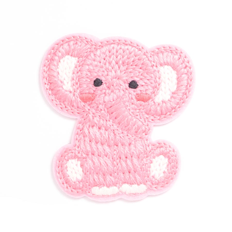 MOTIF CROCHET ELEPHANT PINK 2082