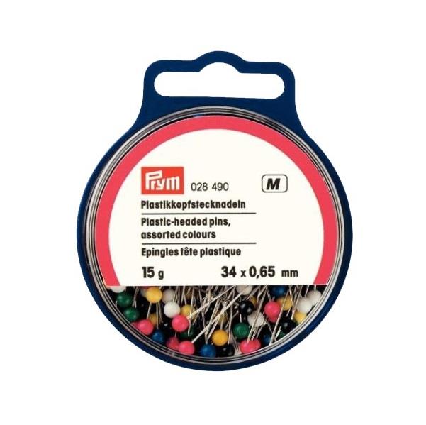 PLAS-HEADED STRAIGHT PINS V2A 0.65X34MM AS 028490