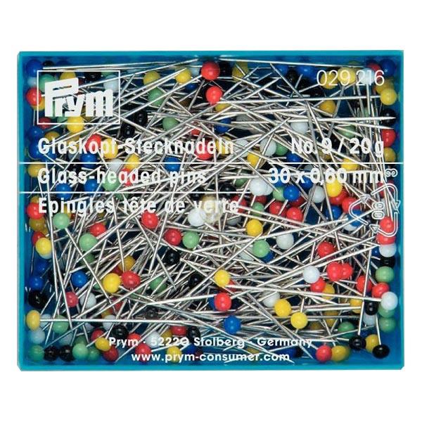 GLASS HEAD ASSTD NO. 9 0.60MM X 30MM 029216