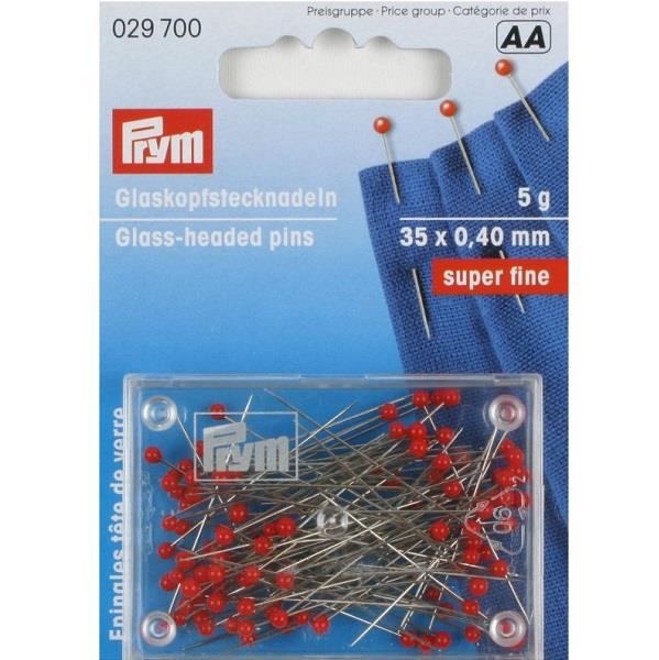 GLASS HEAD RED 0.40MM X 35MM 029700