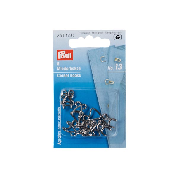 CORSET HOOK/EYE NICKEL 13 261550