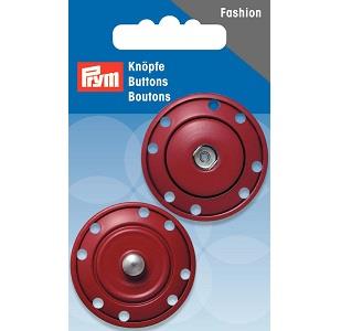 SEW ON SNAP FASTENERS 35MM DARK RED 341833