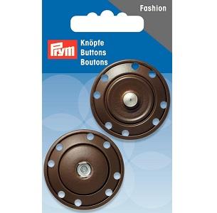 SEW-ON SNAP FASTENER 35 MM BROWN 341841