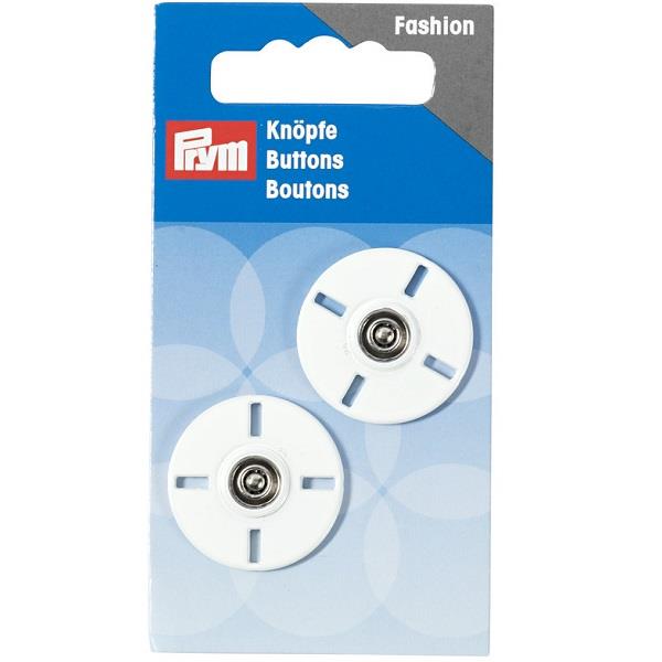SEW-ON SNAP F'NERS 25MM WHITE 341932