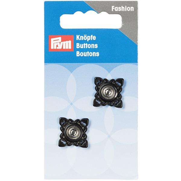 SEW-ON SNAP F'NERS SQUARE 21MM BLACK 341935