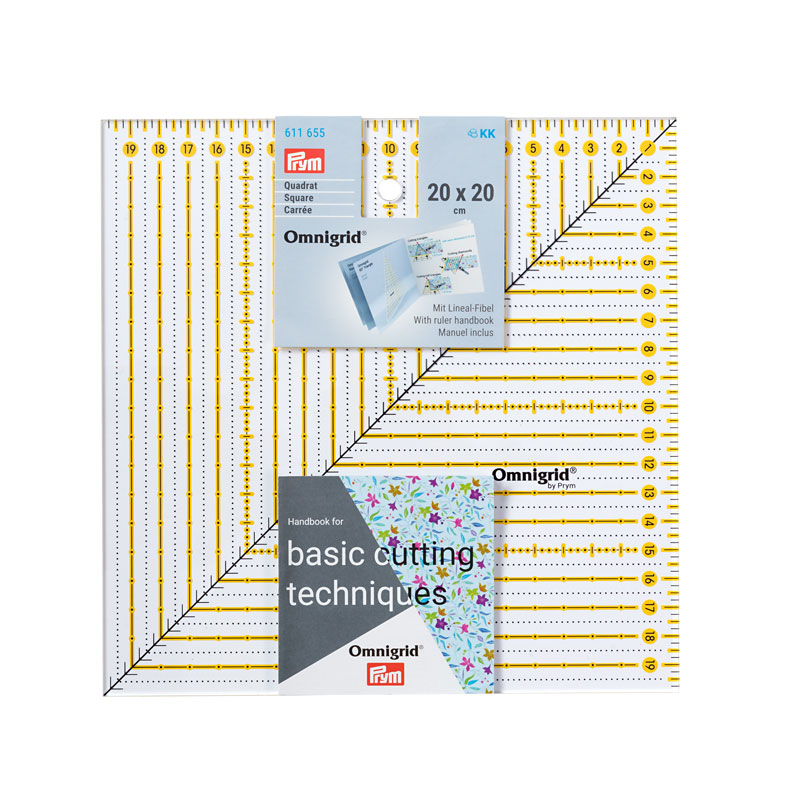 PATCHWORK RULER SQUARE 20CM OMNIGR 611655