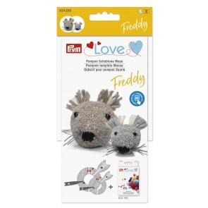 PRYM LOVE POMPOM TEMPLATE MOUSE FREDDY 624200