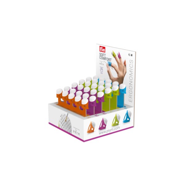 DISPLAY WITH 30 ERGONOMIC THIMBLES 4 SIZES 651751