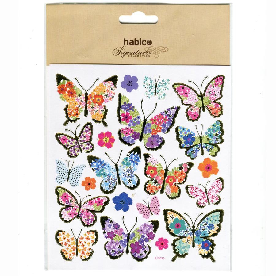 FOIL STICKERS BUTTERFLIES 10PCS