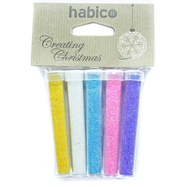 GLITTER PASTEL 5 X 5G TUBES