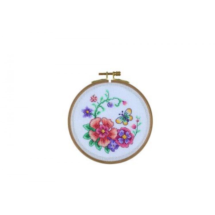 HOOP CROSS STITCH FLORAL DELIGHTS (ACS03)
