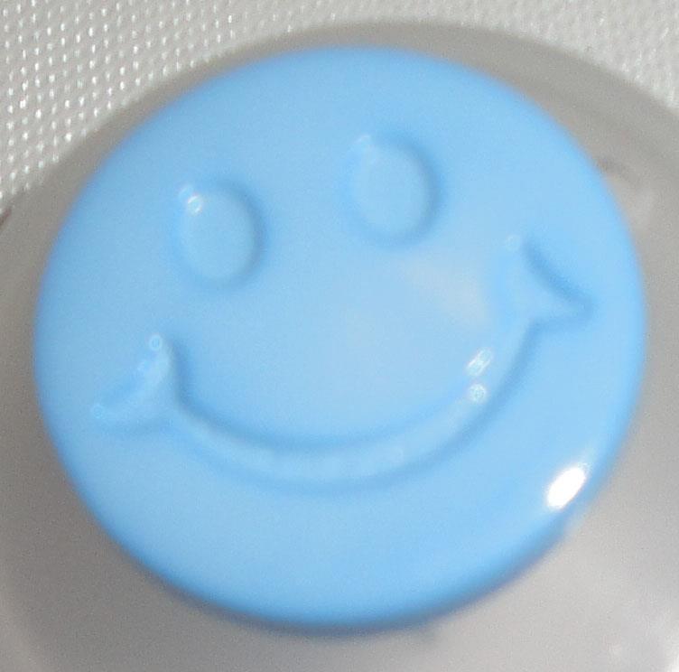 S SMILEY FACE 15MM BLUE (50) 150262