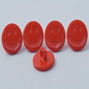S ROUND SMILEY FACE 15MM RED (50) 150264