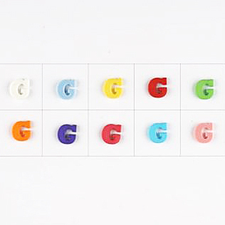 LETTER G 11MM MIXED COL (30) 181339