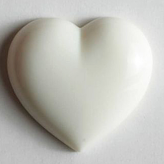 HEART 11MM WHITE (40) 190249