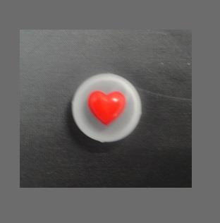 HEART 11MM RED (40) 190256