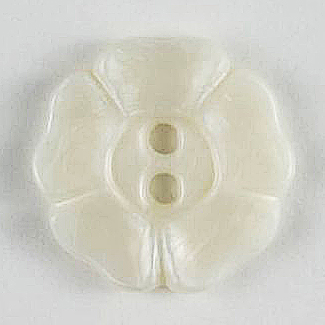 S FLOWER 5 PETAL 2 HOLE 13MM WHITE (30) 190743
