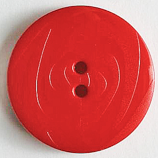S ROUND FANCY 2 HOLE 14MM RED (30) 190835