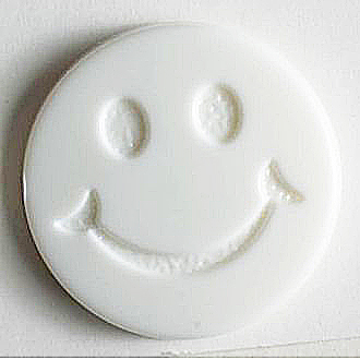 SMILEY FACE 15MM WHITE (20) 201370