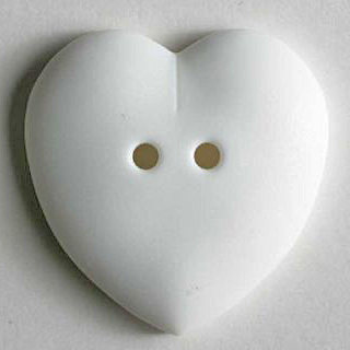 S HEART 2 HOLE 15MM WHITE (24) 219026