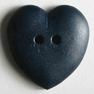 S HEART 2 HOLE 15MM DARK BLUE (24) 219036