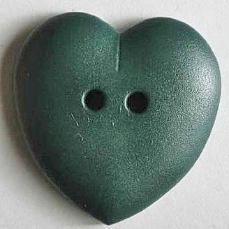 HEART 2 HOLE 15MM GREEN (24) 219042