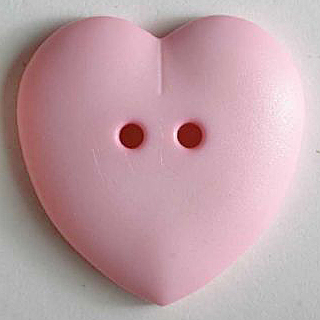 S HEART 2 HOLE 15MM PINK (24) 219043