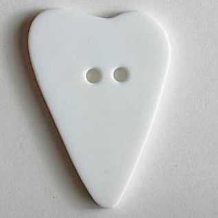 S HEART 2 HOLE 15MM WHITE (24) 219051