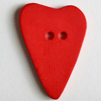 S HEART 2 HOLE 15MM RED (24) 219071