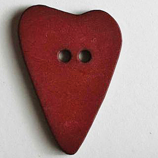 S HEART 2 HOLE 15MM WINE RED (24) 219072