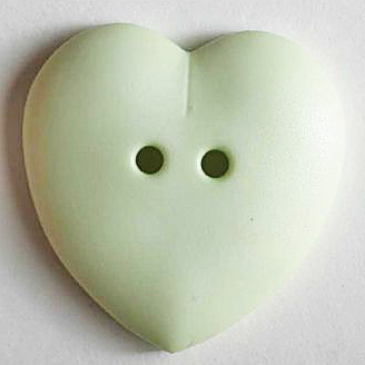 S HEART 2 HOLE 15MM GREEN (24) 219113