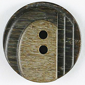 S LAYERED EFFECT 2 HOLE 15MM BROWN (35) 220011