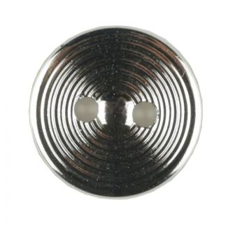 S ROUND CIRCLE EFFECT 2 HOLE 13MM SILV (20 221860