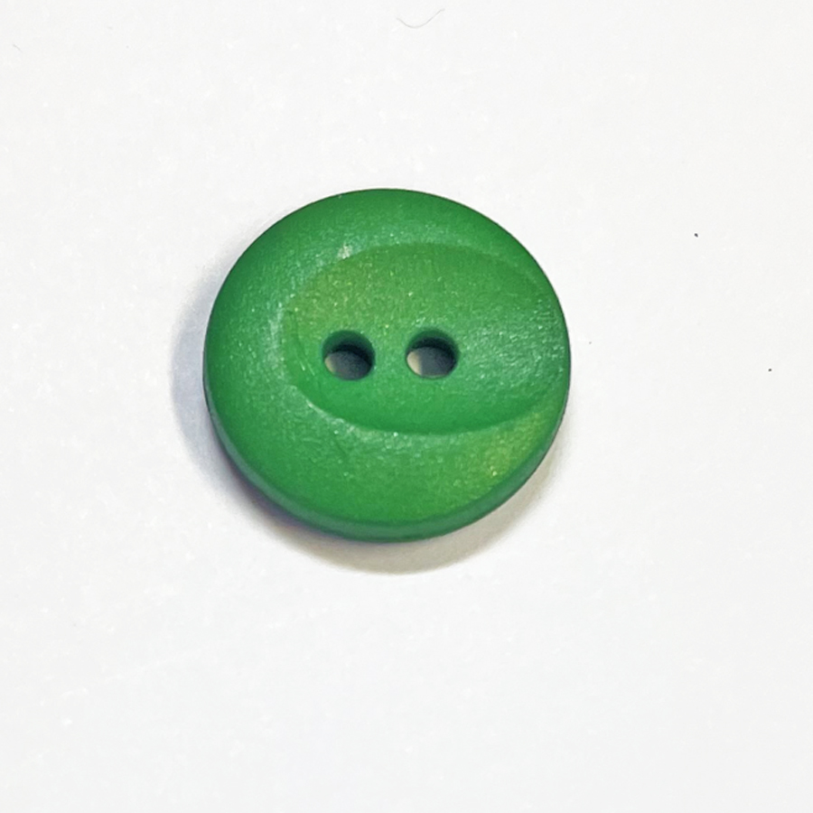 D ROUND BUTTON 2 HOLE 13MM GREEN (20) 222063