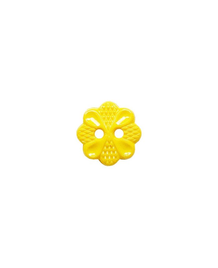 S FLORAL BUTTON WITH 2H 13MM YELLOW (16) 223051